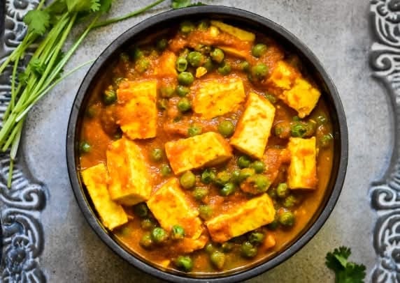 Mutter Paneer Meal.