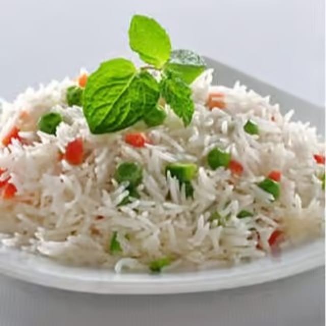 Cumin Peas Rice Tray.